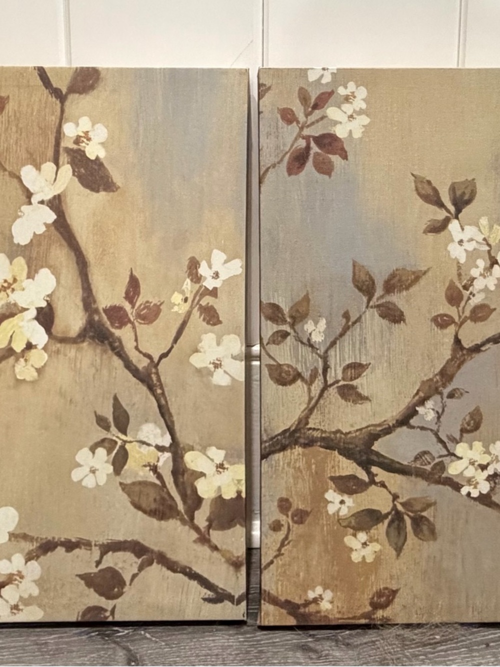Neutral Floral Branch Wall Art Pair - Unbranded
